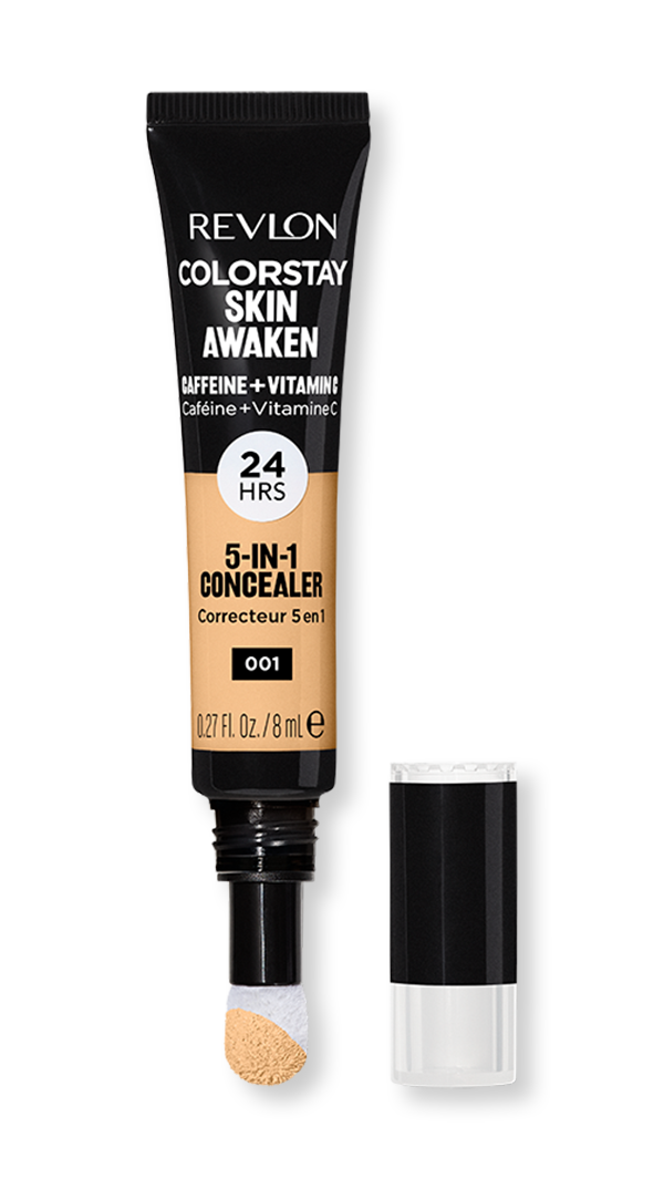 Revlon ColorStay Skin Awaken 5-in-1 Concealer, full coverage liquid concealer, longwear up to 24 hours, transfer-proof, hides dark circles and skin imperfections, high-performance pigment