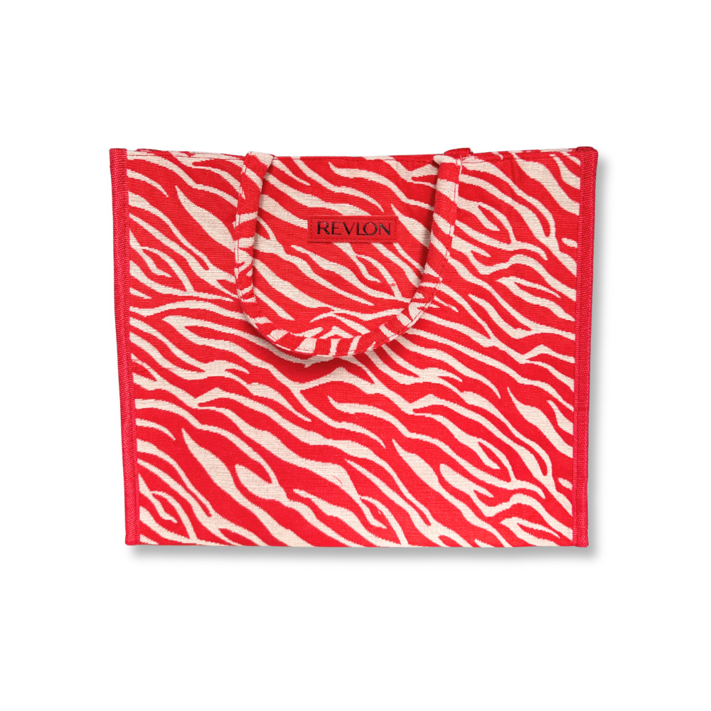 REVLON ZEBRA STRIPE TOTE BAG - Revlon