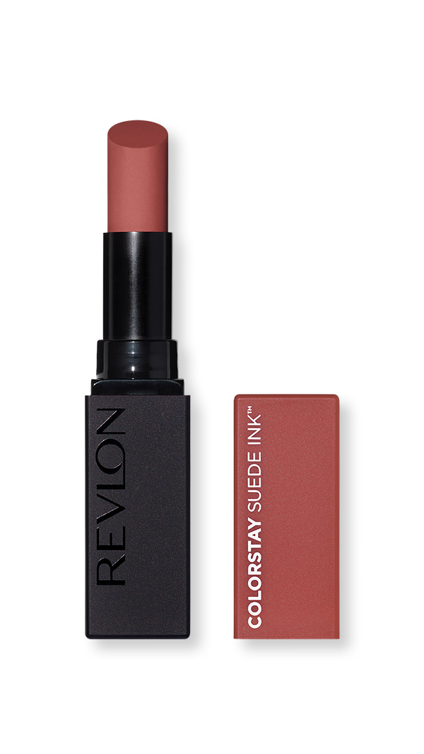 Revlon ColorStay Suede Ink Lipstick, longwear matte lipstick, smudge-proof and transfer-resistant, 8-hour wear, intense pigmented vegan formula, precise angled tip for easy application | Buzëkuq Revlon ColorStay Suede Ink, buzëkuq mat qëndron gjatë, pa njolla dhe pa transferim, qëndron deri në 8 orë, formulë vegane me pigment të theksuar, majë e pjerrët për aplikim të saktë