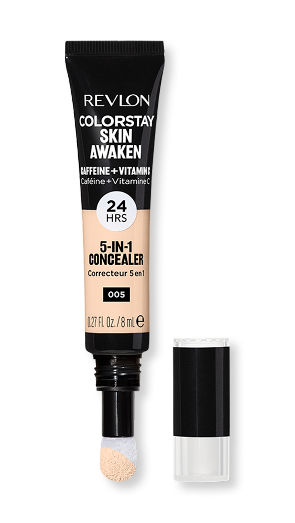 Revlon ColorStay Skin Awaken 5-in-1 Concealer, full coverage liquid concealer, longwear up to 24 hours, transfer-proof, hides dark circles and skin imperfections, high-performance pigment