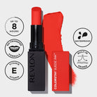 Revlon ColorStay Suede Ink Lipstick, longwear matte lipstick, smudge-proof and transfer-resistant, 8-hour wear, intense pigmented vegan formula, precise angled tip for easy application | Buzëkuq Revlon ColorStay Suede Ink, buzëkuq mat qëndron gjatë, pa njolla dhe pa transferim, qëndron deri në 8 orë, formulë vegane me pigment të theksuar, majë e pjerrët për aplikim të saktë