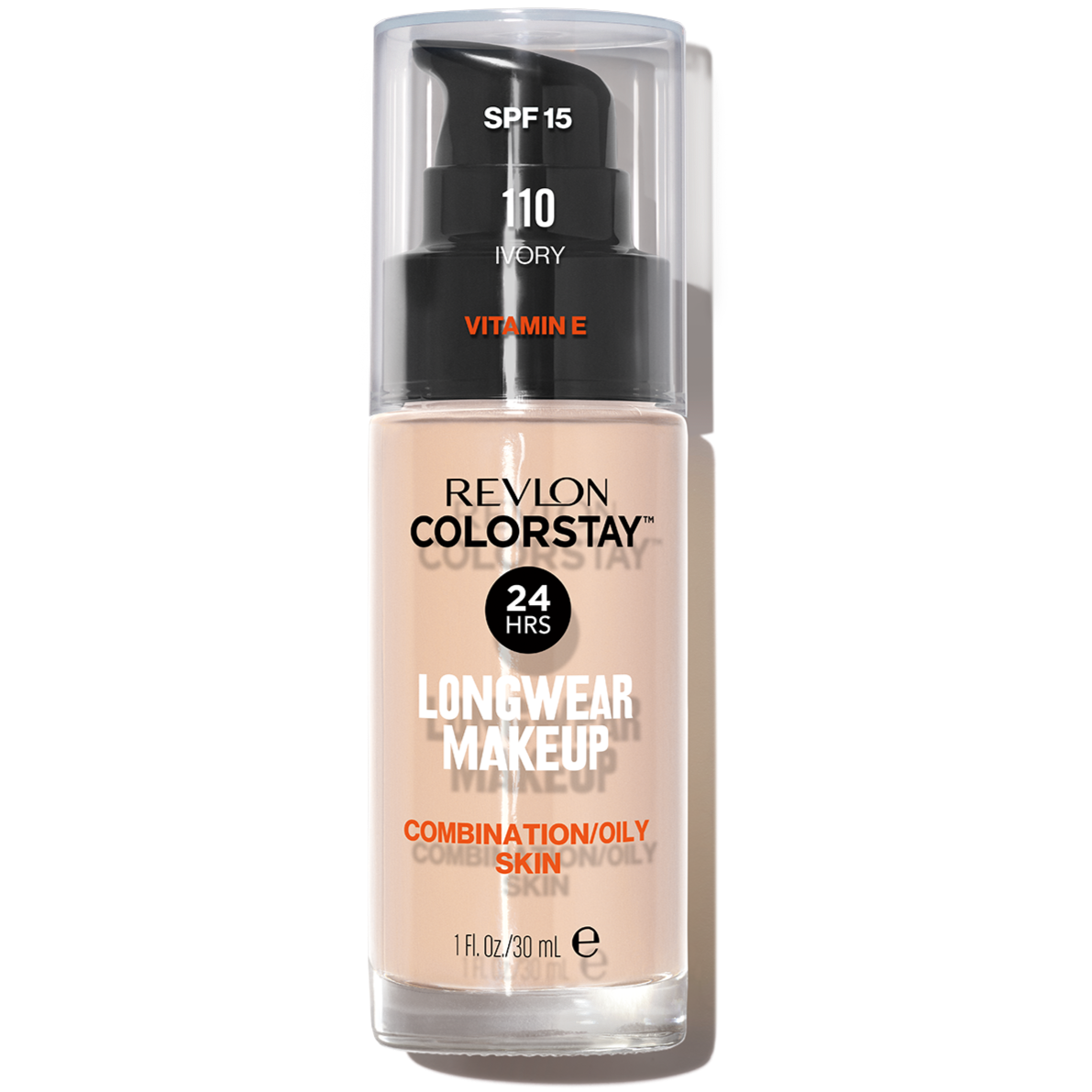 Revlon ColorStay Longwear Makeup for Combination/Oily Skin, 24-hour foundation, oil-absorbing longwear foundation, smooth matte finish, SPF 15 broad spectrum, high-performance pigment, vitamin E antioxidant | Fondatinë Revlon ColorStay për lëkurë të kombinuar/të yndyrshme, fondatinë qëndron 24 orë, thith vajin dhe ofron përfundim të lëmuar dhe mat, SPF 15, pigment me performancë të lartë, Vitaminë E antioksiduese