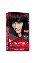 Revlon Ngjyre flokesh e zeze, Revlon Ngjyrë flokësh e zezë,ColorSilk Beautiful Color™ Hair Color – ngjyrë flokësh e përhershme, pa amoniak, për shkëlqim dhe veshje të plotë / permanent ammonia-free hair color for vibrant, shiny, full coverage hair

