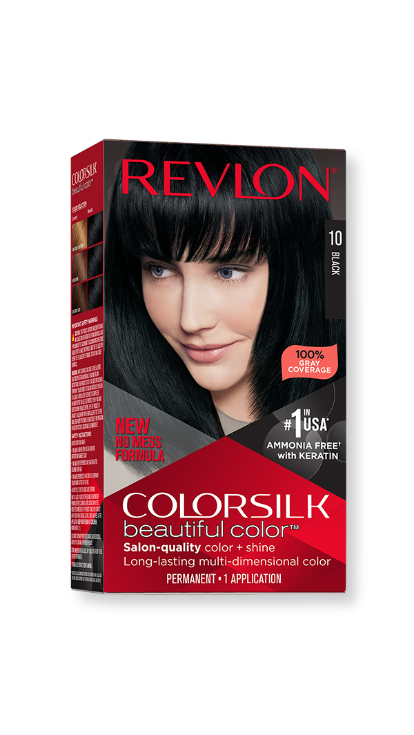 Revlon Ngjyre flokesh e zeze, Revlon Ngjyrë flokësh e zezë,ColorSilk Beautiful Color™ Hair Color – ngjyrë flokësh e përhershme, pa amoniak, për shkëlqim dhe veshje të plotë / permanent ammonia-free hair color for vibrant, shiny, full coverage hair
