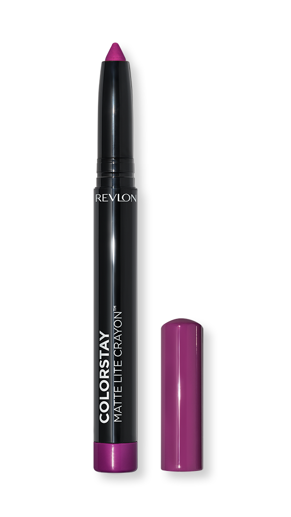 Revlon ColorStay Matte Lite Crayon, longwear matte lip crayon, lightweight pigmented lip color, precise tip with built-in sharpener, smudge-proof and transfer-resistant | Laps buzësh Revlon ColorStay Matte Lite, ngjyrë e qëndrueshme mat, e lehtë dhe me pigment të pasur, majë ultra precize me mprehës të integruar, rezistent ndaj njollosjes dhe transferimit